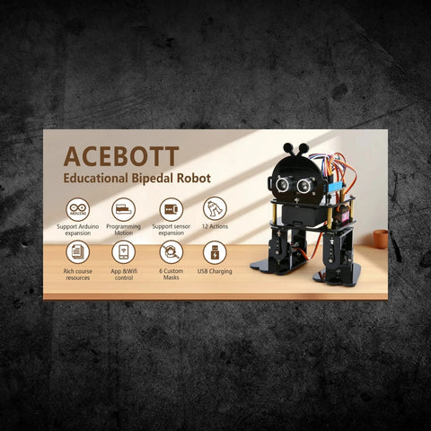 ACEBOTT ESP32 Biped Robot Kit Programmable STEM Robotics Kit for Kids & Makers
