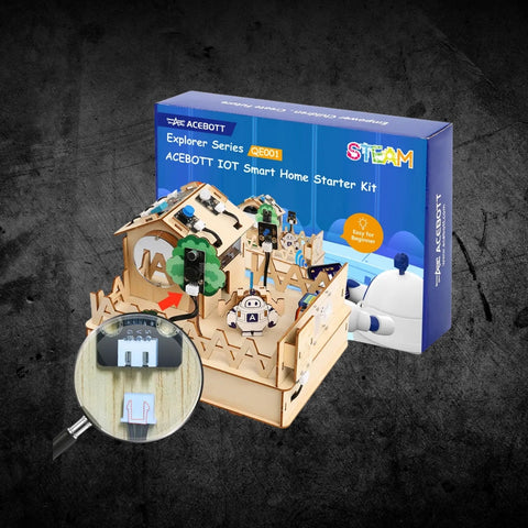 ACEBOTT Easy-Plug ESP32 Smart Home Starter Kit Wooden House
