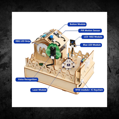 ACEBOTT Easy-Plug ESP32 Smart Home Starter Kit Wooden House